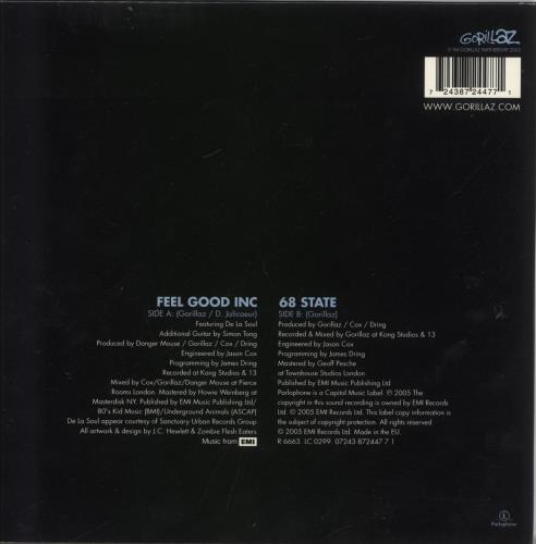 Gorillaz　Feel Good Inc　限定盤　レコード　EP　ピクチャー Gorillaz Feel Good Inc 限定盤 レコード EP ピクチャー Feel Good